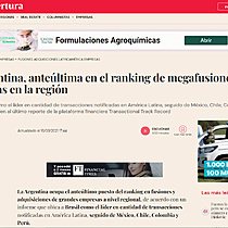 La Argentina, anteltima en el ranking de megafusiones de empresas en la regin